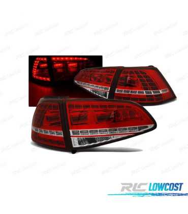 FAROLINS TRASEIROS PARA VOLKSWAGEN VW GOLF 7 12-17 LOOK GTI VERMELHO