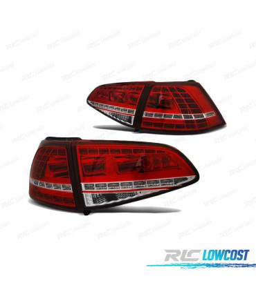 FAROLINS TRASEIROS PARA VOLKSWAGEN VW GOLF 7 12-17 LOOK GTI VERMELHO