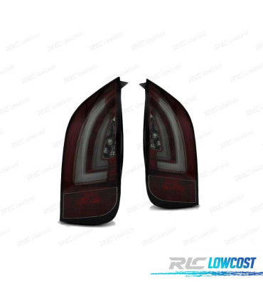 FAROLINS TRASEIROS LED VOLKSWAGEN VW UP! 11- PARA SKODA CITIGO 11- RED SMOKED VERMELHO FUMADO ESCURECIDO