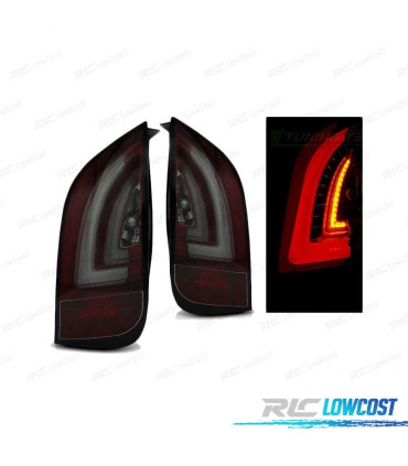 FAROLINS TRASEIROS LED VOLKSWAGEN VW UP! 11- PARA SKODA CITIGO 11- RED SMOKED VERMELHO FUMADO ESCURECIDO