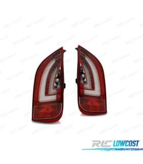 FAROLINS TRASEIROS LED VOLKSWAGEN VW UP! 11- PARA SKODA CITIGO 11- RED CRYSTAL VERMELHO CRISTAL