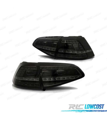 FAROLINS TRASEIROS LED PARA VOLKSWAGEN VW GOLF 7 12-17 LOOK GTI FUMADOS ESCURECIDOS E6
