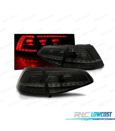 FAROLINS TRASEIROS LED PARA VOLKSWAGEN VW GOLF 7 12-17 LOOK GTI FUMADOS ESCURECIDOS E6