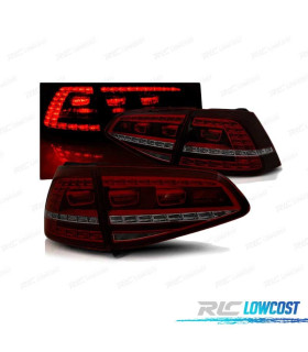 FAROLINS TRASEIROS LED PARA VOLKSWAGEN VW GOLF 7 12-17 LOOK GTI VERMELHO FUMADO