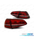 FAROLINS TRASEIROS FULL LED PARA VOLKSWAGEN VW GOLF 7 12-17 LOOK GTI VERMELHO BRANCO