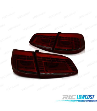 FAROLINS TRASEIROS LED VOLKSWAGEN VW PASSAT B7 VARIANT 10-14 RED SMOKED VERMELHO FUMADO ESCURECIDO