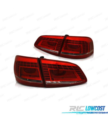FAROLINS TRASEIROS LED VOLKSWAGEN VW PASSAT B7 VARIANT 10-14 RED CRYSTAL VERMELHO CRISTAL