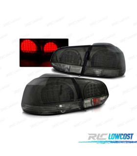 FAROLINS TRASEIROS LED PARA VOLKSWAGEN VW GOLF 6 08-12 SMOKED FUMADO ESCURECIDO