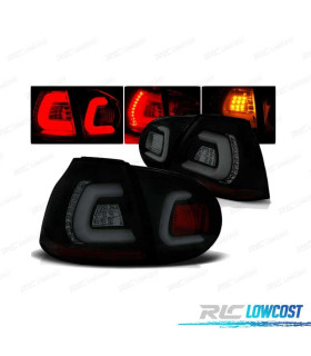 FAROLINS TRASEIROS LED PARA VOLKSWAGEN VW GOLF 5 03-09 BLACK SMOKED PRETO FUMADO ESCURECIDO