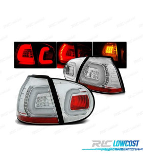 FAROLINS TRASEIROS LED PARA VOLKSWAGEN VW GOLF 5 03-09 CHROME CROMADO