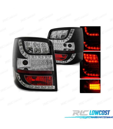 FAROLINS TRASEIROS LED PARA VOLKSWAGEN VW PASSAT B5 96-00 BLACK PRETO