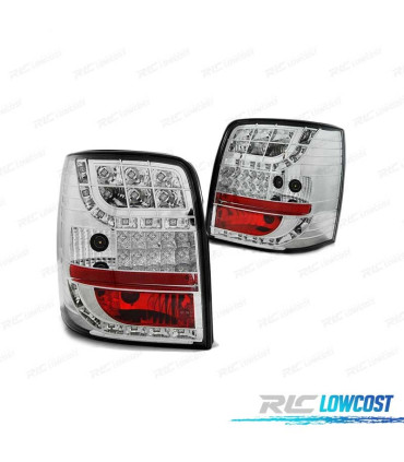 FAROLINS TRASEIROS LED PARA VOLKSWAGEN VW PASSAT B5 96-00 CHROME CROMADO
