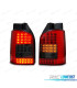 FAROLINS TRASEIROS LED VOLKSWAGEN VW T5 03-09 LED VERMELHO FUMADO ESCURECIDO