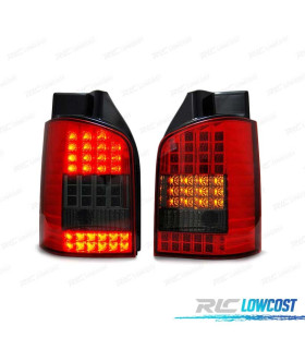 FAROLINS TRASEIROS LED VOLKSWAGEN VW T5 03-09 LED VERMELHO FUMADO ESCURECIDO