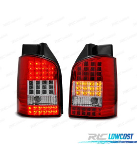 FAROLINS TRASEIROS LED PARA VOLKSWAGEN VW T5 03-09 VERMELHO BRANCO