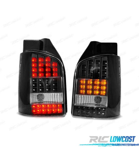 FAROLINS TRASEIROS LED PARA VOLKSWAGEN VW T5 03-09 BLACK PRETO