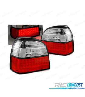 FAROLINS TRASEIROS LED VOLKSWAGEN VW GOLF 3 91-97 CRYSTAL VERMELHO