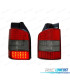 FAROLINS TRASEIROS LED VOLKSWAGEN VW T5 03-09 RED SMOKED VERMELHO FUMADO ESCURECIDO