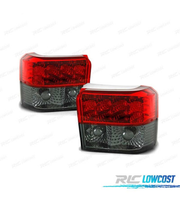 FAROLINS TRASEIROS LED PARA VOLKSWAGEN VW T4 90-03 RED SMOKED VERMELHO FUMADO ESCURECIDO