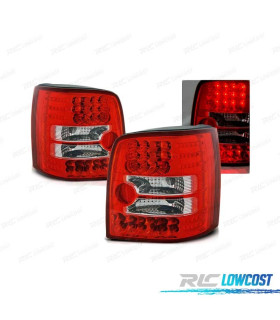 FAROLINS TRASEIROS LED PARA VOLKSWAGEN VW PASSAT B5 VARIANT 96-00 VERMELHO BRANCO
