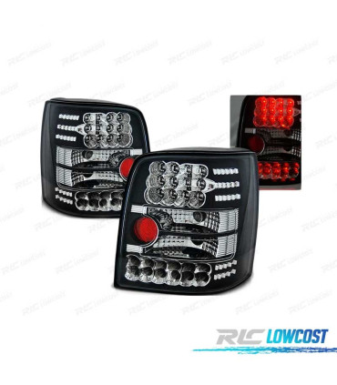 FAROLINS TRASEIROS LED PARA VOLKSWAGEN VW PASSAT B5 VARIANT 96-00 FUNDO PRETO