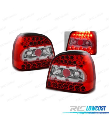 FAROLINS TRASEIROS PARA VOLKSWAGEN VW GOLF 3 91-97 LED VERMELHO BRANCO