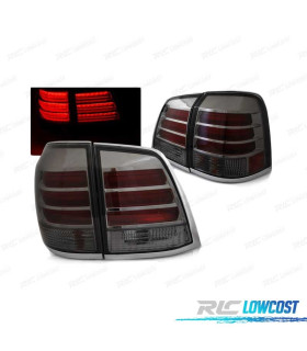 FAROLINS TRASEIROS LED PARA TOYOTA LAND CRUISER FJ200 07-15 SMOKED FUMADOS ESCURECIDOS