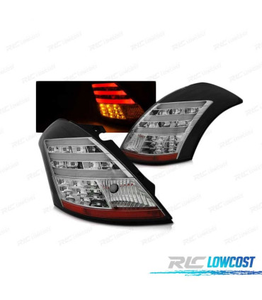 FAROLINS TRASEIROS LED SUZUKI SWIFT IV 10-17 LIGHT BAR PRETOS