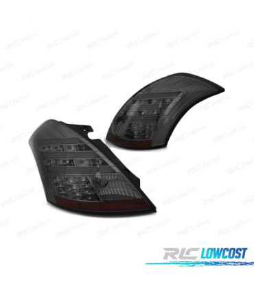 FAROLINS TRASEIROS LED SUZUKI SWIFT IV 10-17 LIGHT BAR FUMADOS ESCURECIDOS