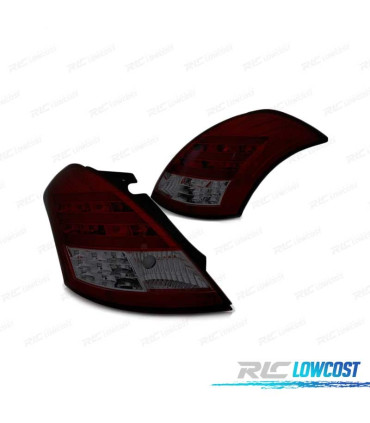 FAROLINS TRASEIROS LED SUZUKI SWIFT IV 10- VERMELHO FUMADO