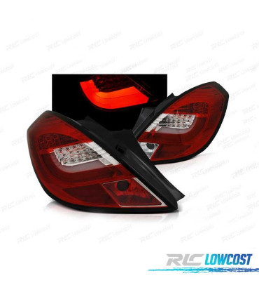FAROLINS TRASEIROS LED PARA OPEL CORSA D 3P 06-14 VERMELHO