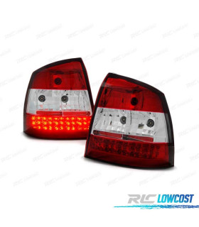 FAROLINS TRASEIROS LED PARA OPEL ASTRA G 3P 5P 97-04 VERMELHO BRANCO