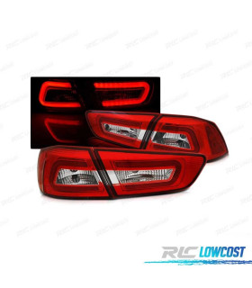 FAROLINS TRASEIROS LED MITSUBISHI LANCER 8 SEDAN 08-11 RED CRYSTAL VERMELHO CRISTAL