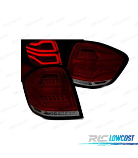 FAROLINS TRASEIROS LED MERCEDES W164 05-08 VERMELHO FUMADO ESCURECIDO