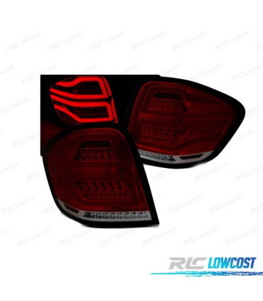 FAROLINS TRASEIROS LED MERCEDES W164 05-08 VERMELHO FUMADO ESCURECIDO