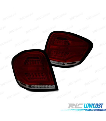 FAROLINS TRASEIROS LED MERCEDES W164 05-08 VERMELHO FUMADO ESCURECIDO