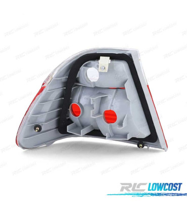 FAROL ESQUERDO EXTERIOR BMW E46 4P 98-01 VERMELHO BRANCO