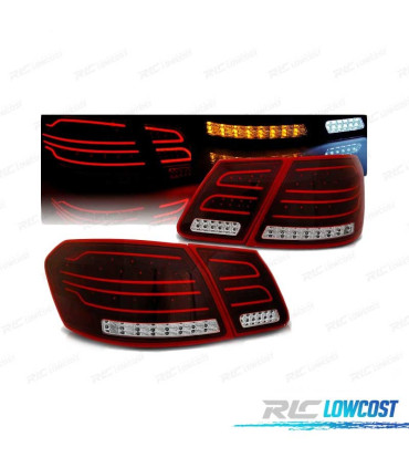 FAROLINS TRASEIROS LED MERCEDES W212 09-13 VERMELHO BRANCO