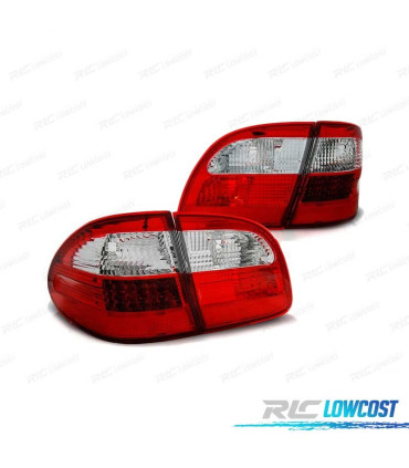 FAROLINS TRASEIROS LED MERCEDES CLASSE E W211 KOMBI 02-06 VERMELHO CRISTAL