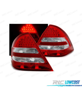 FAROLINS TRASEIROS PARA MERCEDES CLASE C W203 04-07 VERMELHO BRANCO LED