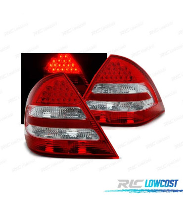 FAROLINS TRASEIROS PARA MERCEDES CLASE C W203 04-07 VERMELHO BRANCO LED
