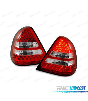 FAROLINS TRASEIROS LED PARA MERCEDES W202 93-00 VERMELHO BRANCO