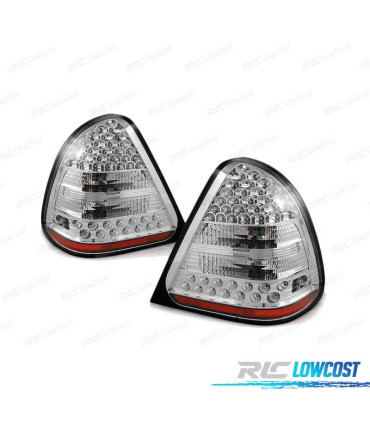 FAROLINS TRASEIROS LED PARA MERCEDES W202 93-00 CHROME CROMADO
