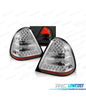 FAROLINS TRASEIROS LED PARA MERCEDES W202 93-00 CHROME CROMADO