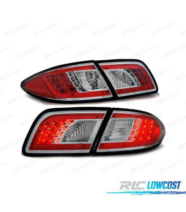 FAROLINS TRASEIROS LED MAZDA 6 SEDAN 02-07 CROMADO