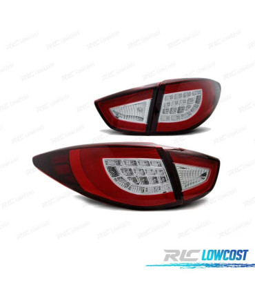 FAROLINS TRASEIROS LED HYUNDAI IX35 09-13 VERMELHO CRISTAL
