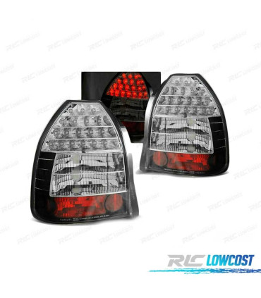 FAROLINS TRASEIROS LED HONDA CIVIC 3P 95-01 PRETO