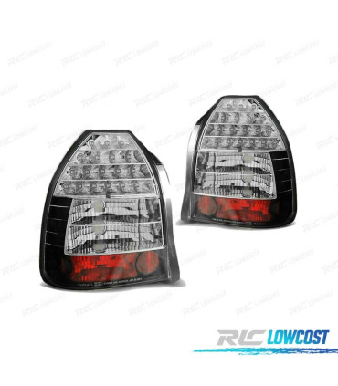 FAROLINS TRASEIROS LED HONDA CIVIC 3P 95-01 PRETO