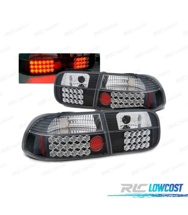 FAROLINS TRASEIROS LED HONDA CIVIC 2P 4P 91-95 PRETO