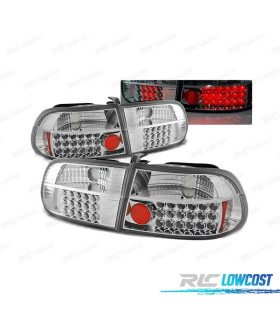 FAROLINS TRASEIROS LED PARA HONDA CIVIC 91-95 CHROME CROMADO